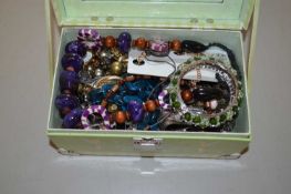 Box of various assorted costume jewellery