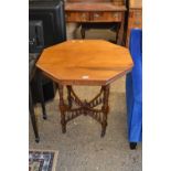 Late Victorian American walnut octagonal topped occasional table