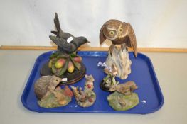 Group of various resin animal models to include Coalport