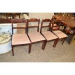 Set of four Georgian style dining chairs