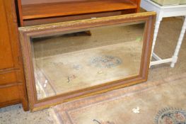 20th Century bevelled wall mirror in gilt finish frame, 120cm wide