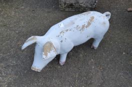 A fibreglass pig