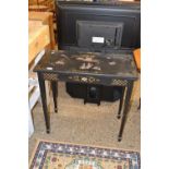 Chinoiserie decorated card table, for repair