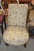 Victorian floral upholstered nursing chair