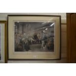 Osborn, coloured engraving Shakespeare Much Ado About Nothing, framed and glazed