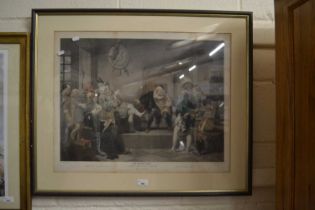 Osborn, coloured engraving Shakespeare Much Ado About Nothing, framed and glazed