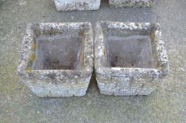 Two square planters