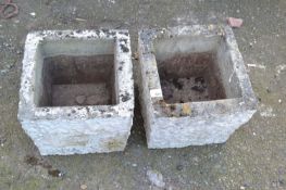 Two square planters