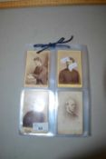 A group of various vintage photographs, CDV cards etc