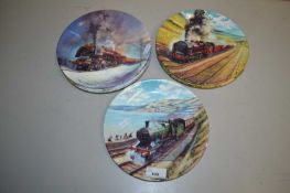 Set of Davenport Great Steam Trains plates