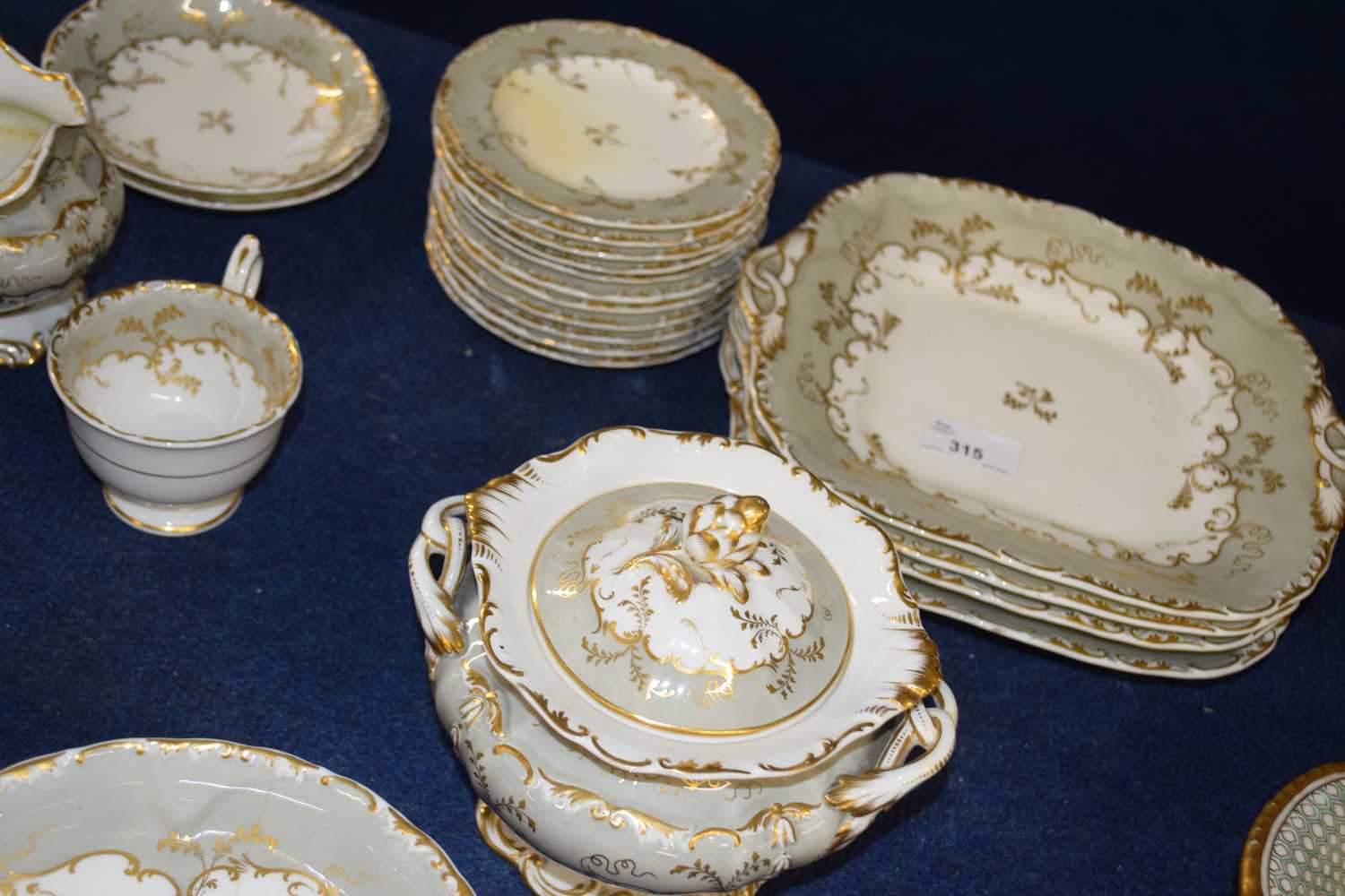 A part mid 19th Century English porcelain tea set and coffee set in Rockingham style, comprising - Image 2 of 3