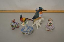 Mixed Lot: Small porcelain ornaments to include a Beswick pheasant