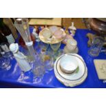 Mixed Lot: Various drinking glasses, vintage glass cups and saucers, various ornaments etc