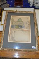 Study of Le Havre, framed and glazed