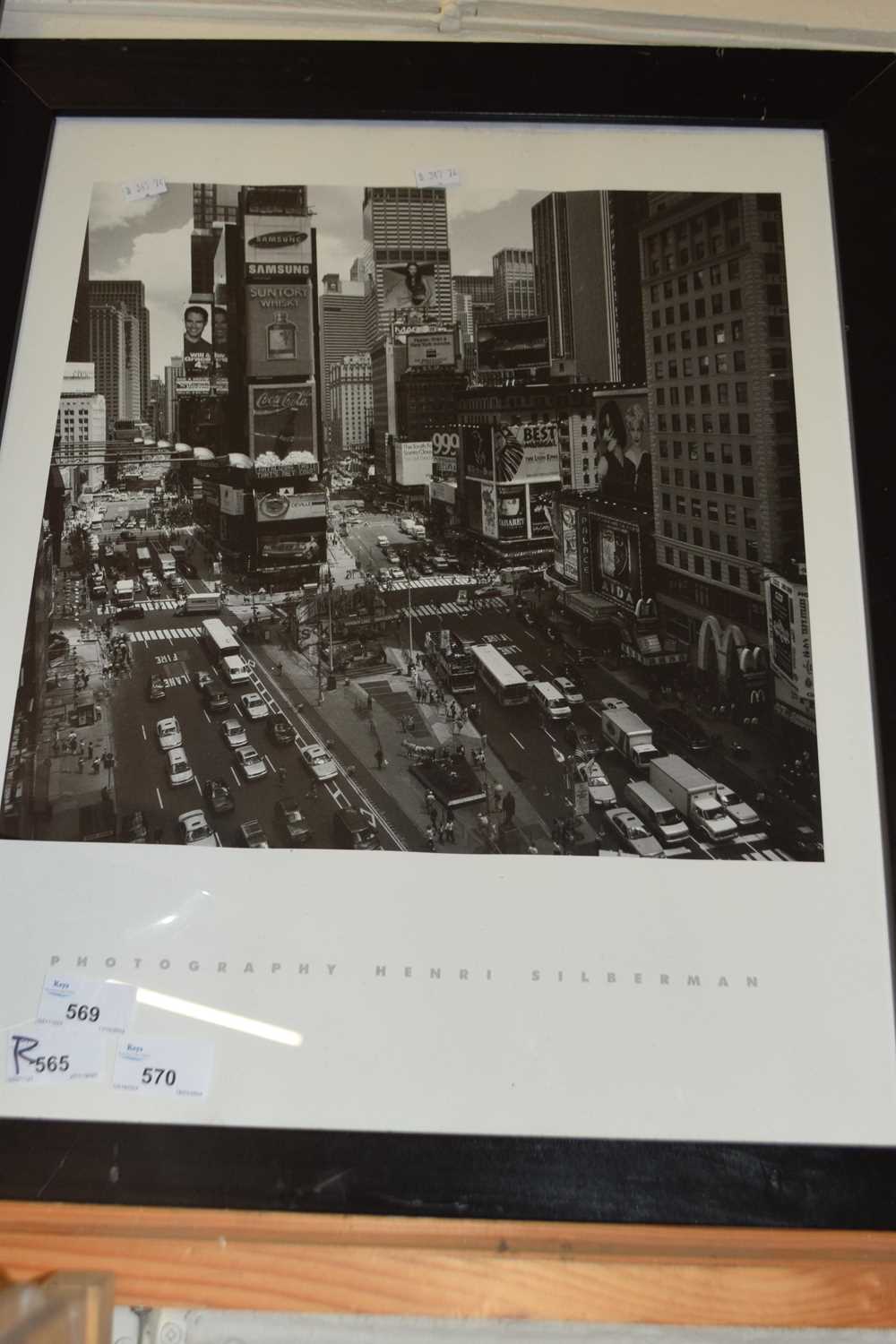 Henri Silberman New York black and white print, framed