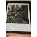 Henri Silberman New York black and white print, framed