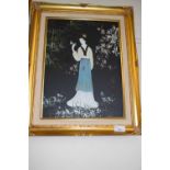 Study of a Chinese maiden in gilt frame