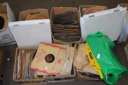 Six boxes and one bag of 78 rpm records