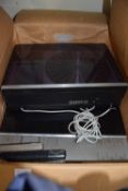 Bang & Olufson stereo turntable together with a sound mixer etc
