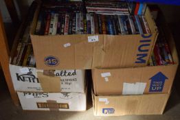 Five boxes of assorted DVD's