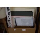 Boxed pantograph, quantity of frames, picture mounts etc