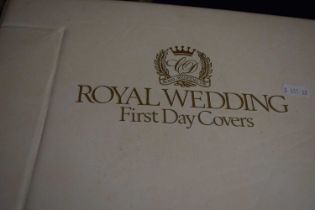 An album of Royal Wedding first day covers and Kings & Queens of England, two albums