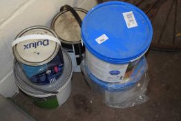 Mixed Lot: Various tins of paint, fence stain etc