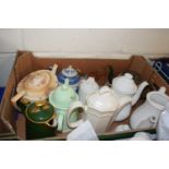 Quantity of assorted tea and coffee pots