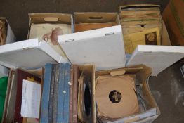 Six boxes of 78 rpm records