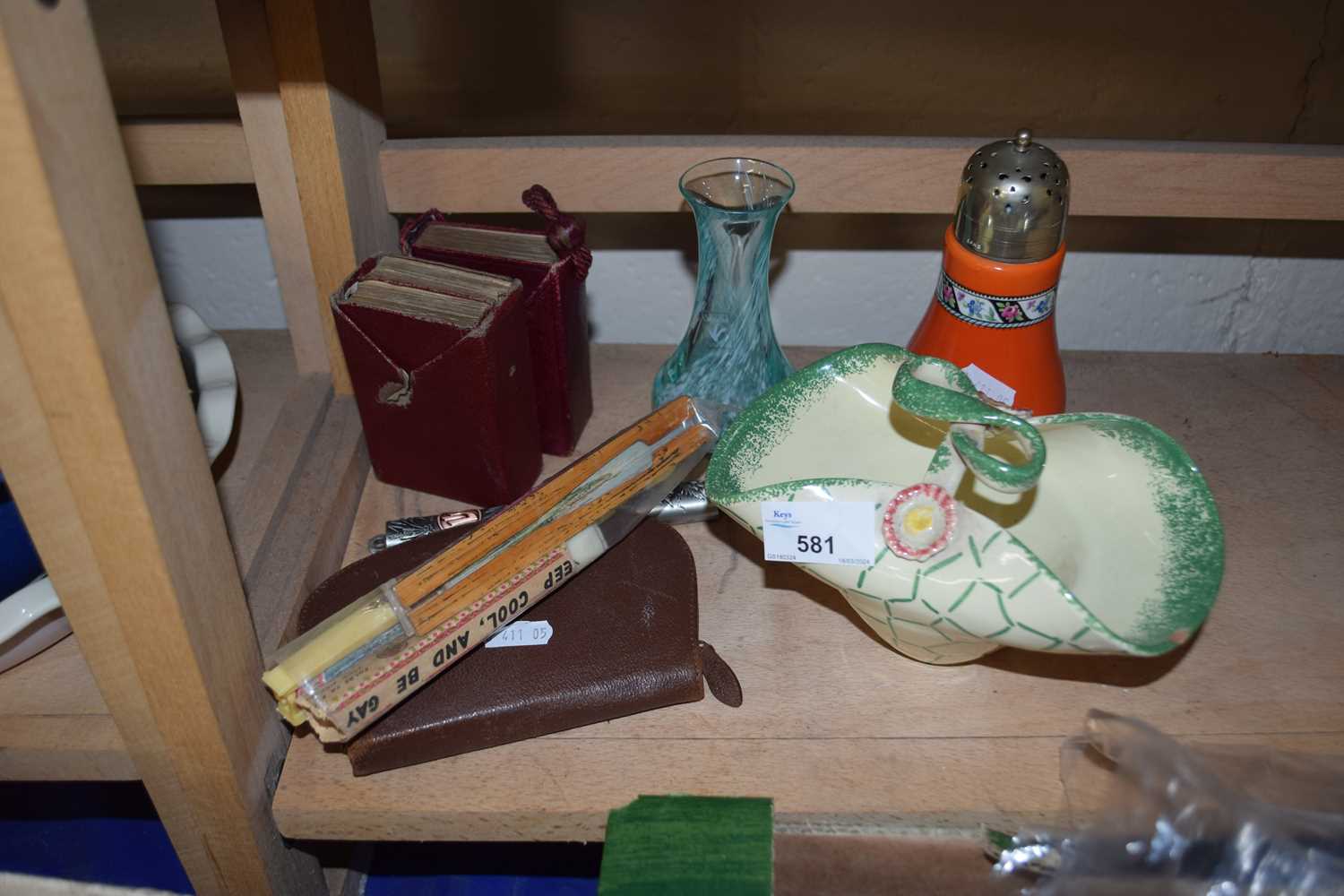 Mixed Lot: Caithness vase, other ceramics, manicure sets, Book of Common Prayer etc