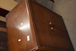 Oak veneered record cabinet