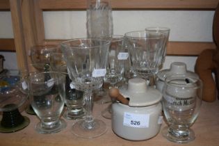 Mixed Lot: Glass ware and mustard pots