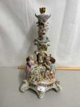 Porcelain figural table lamp