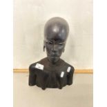 An African hardwood bust