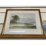 Godfrey Sayers study of Wroxham Broad, watercolour, framed and glazed