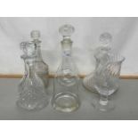 Mixed Lot: Various decanters and glass vases