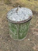 Galvanised dustbin together with galvanised bucket and one other (3)