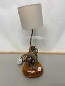 Modern table lamp with owl formed base