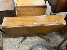 Reproduction mahogany drop leaf coffee or occasional table on claw feet