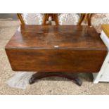 Victorian mahogany pedestal Pembroke table