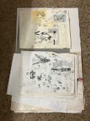 Folio of various erotic/fetish life drawings, sketches and others