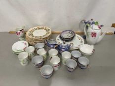 Mixed Lot: Ceramics to include a Royal Doulton Helena pattern coffee set, further Japanese coffee