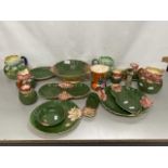 Collection of Shorter & Sons waterlily pattern ceramics and other assorted items