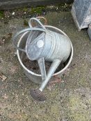 Watering can and a galvanised pan (2)