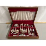 Modern canteen of silver plated Kings pattern cutlery