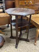 Small Arts & Crafts type oak two tier occasional table