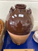 Brown glazed pottery flaggon