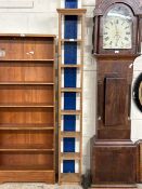 Modern narrow pine bookcase cabinet