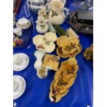 Mixed Lot: Ceramics to include a range of Shorter & Sons leaf formed dishes, jugs and other items