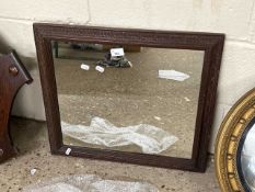 Late 19th Century hardwood framed wall mirror, 56cm wide